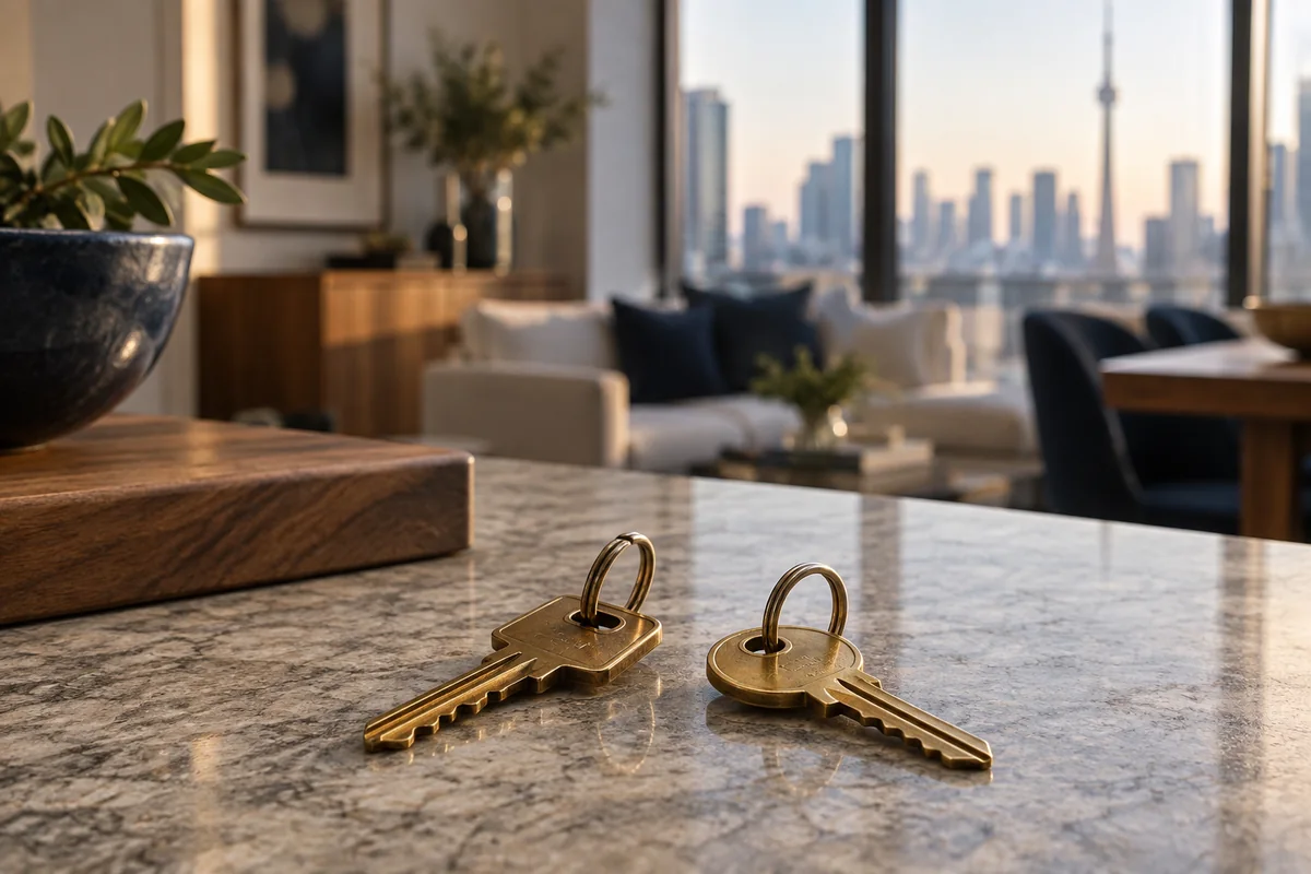 Two house keys illustrating common-law property interests